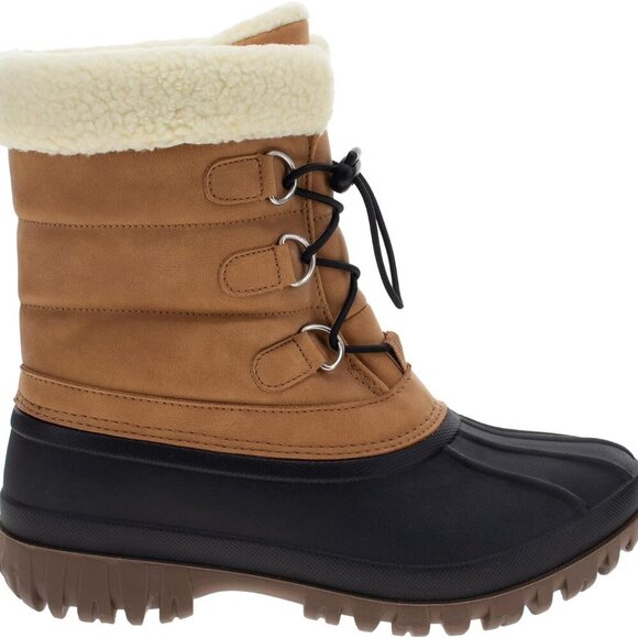 Womens Waterproof Insulated Plush Lined Mid Calf Snow Boots Winter Cold Weather - Picture 6 of 7